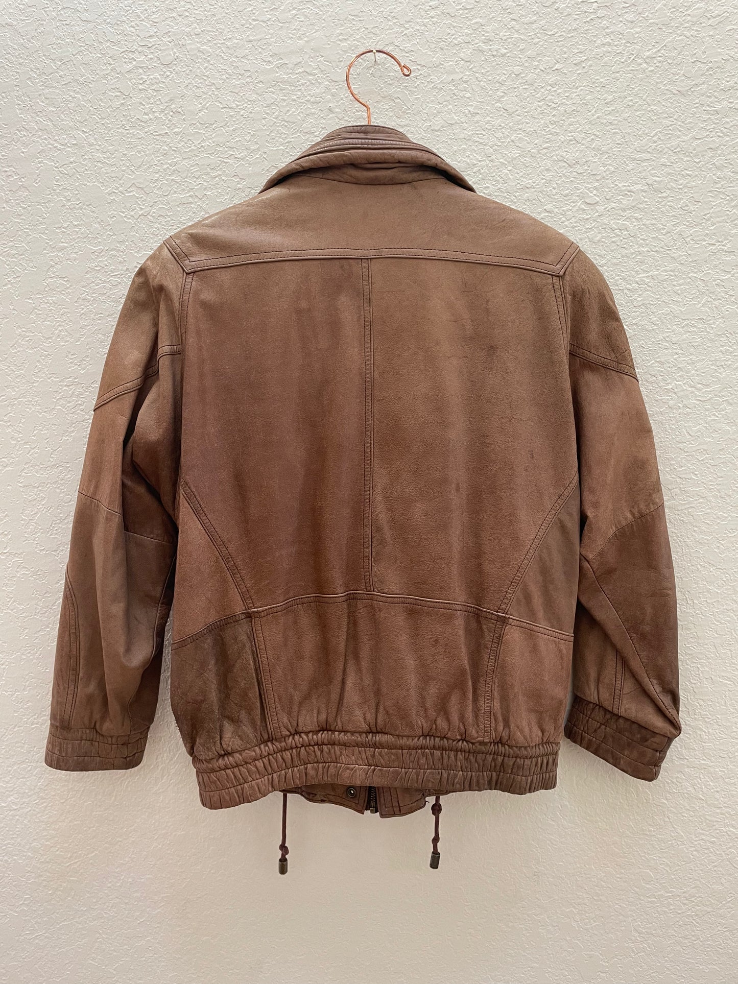 Vintage Leather Bomber Jacket