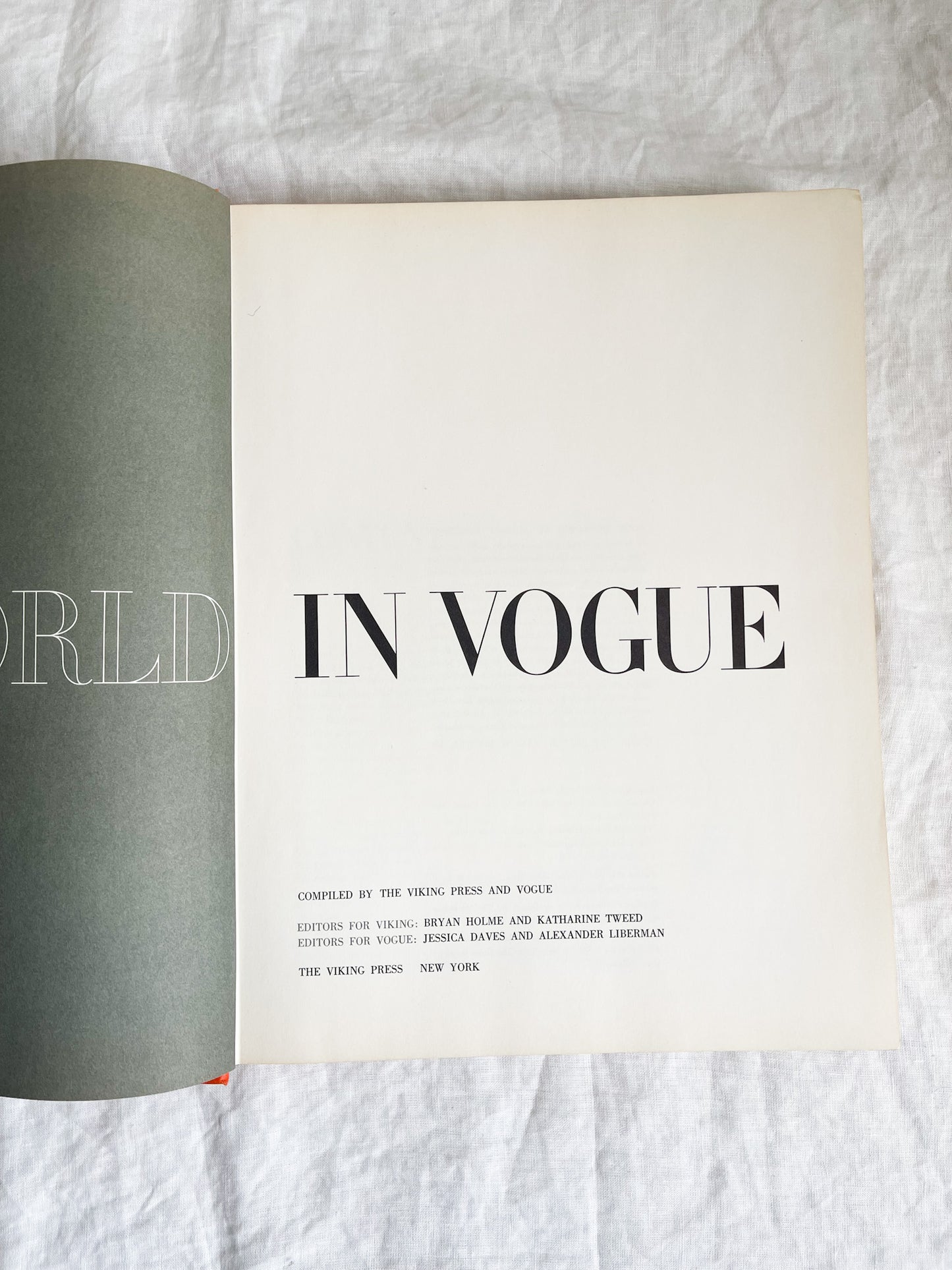 Vintage Book "The World In Vogue"