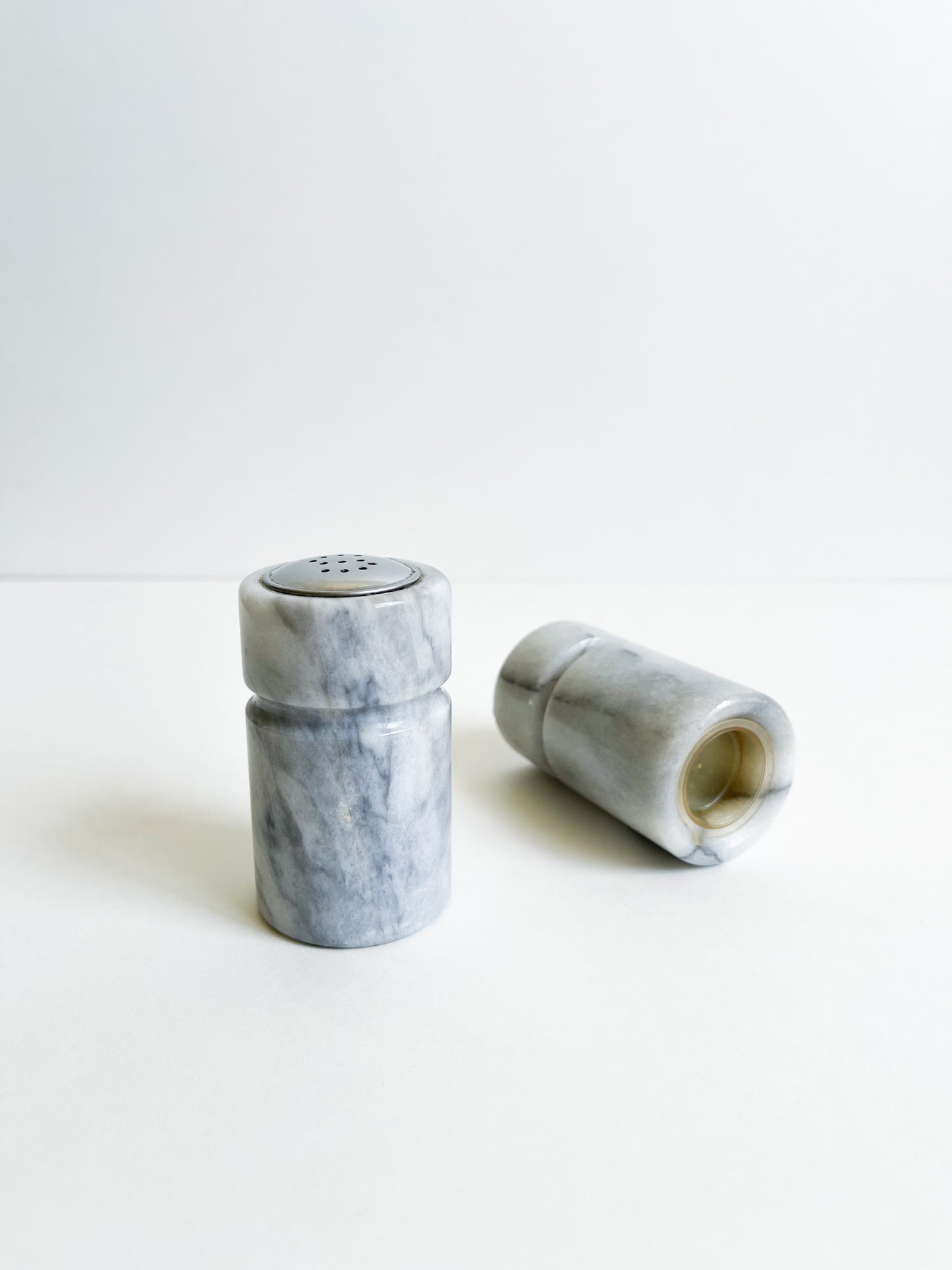 Marble Salt + Pepper Shaker Set
