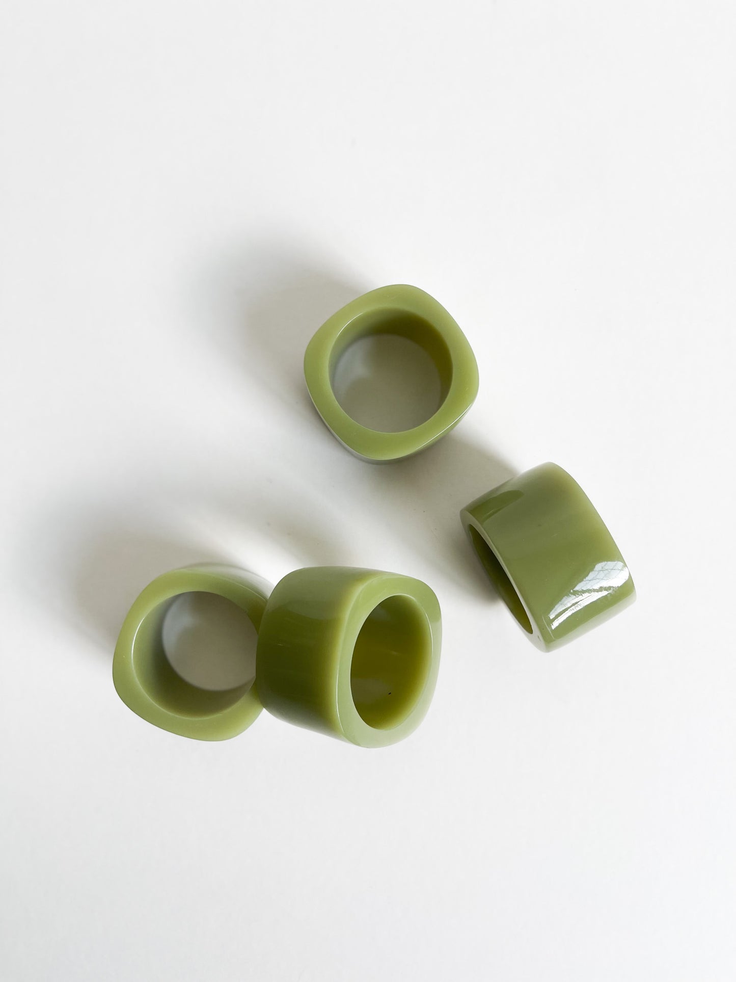 Green Lucite Napkin Holders Set