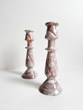 Load image into Gallery viewer, Pink Marble Candleholders Set
