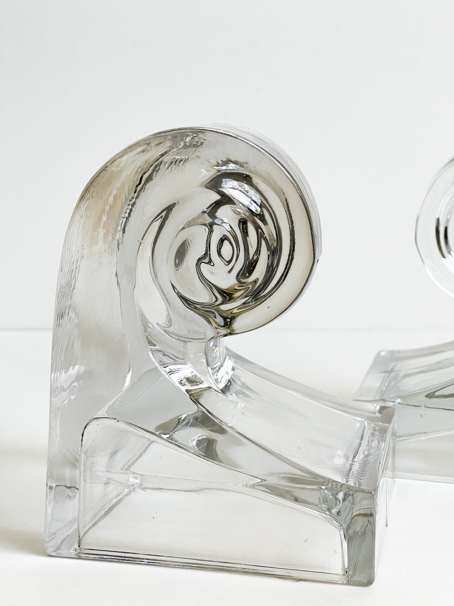 Glass Wave Bookends