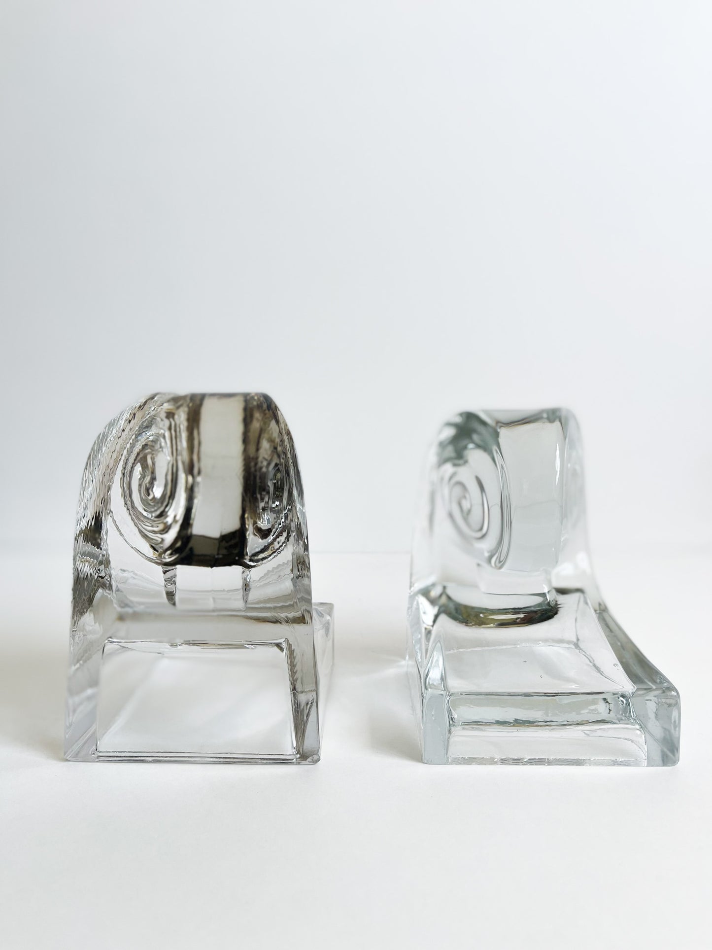 Glass Wave Bookends