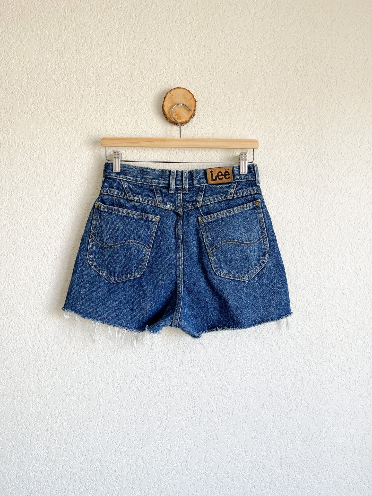 Vintage Lee Acid Wash Denim Shorts - 27" Waist