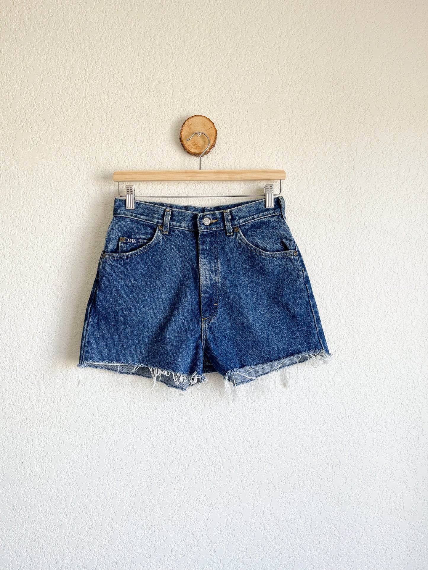 Vintage Lee Acid Wash Denim Shorts - 27" Waist