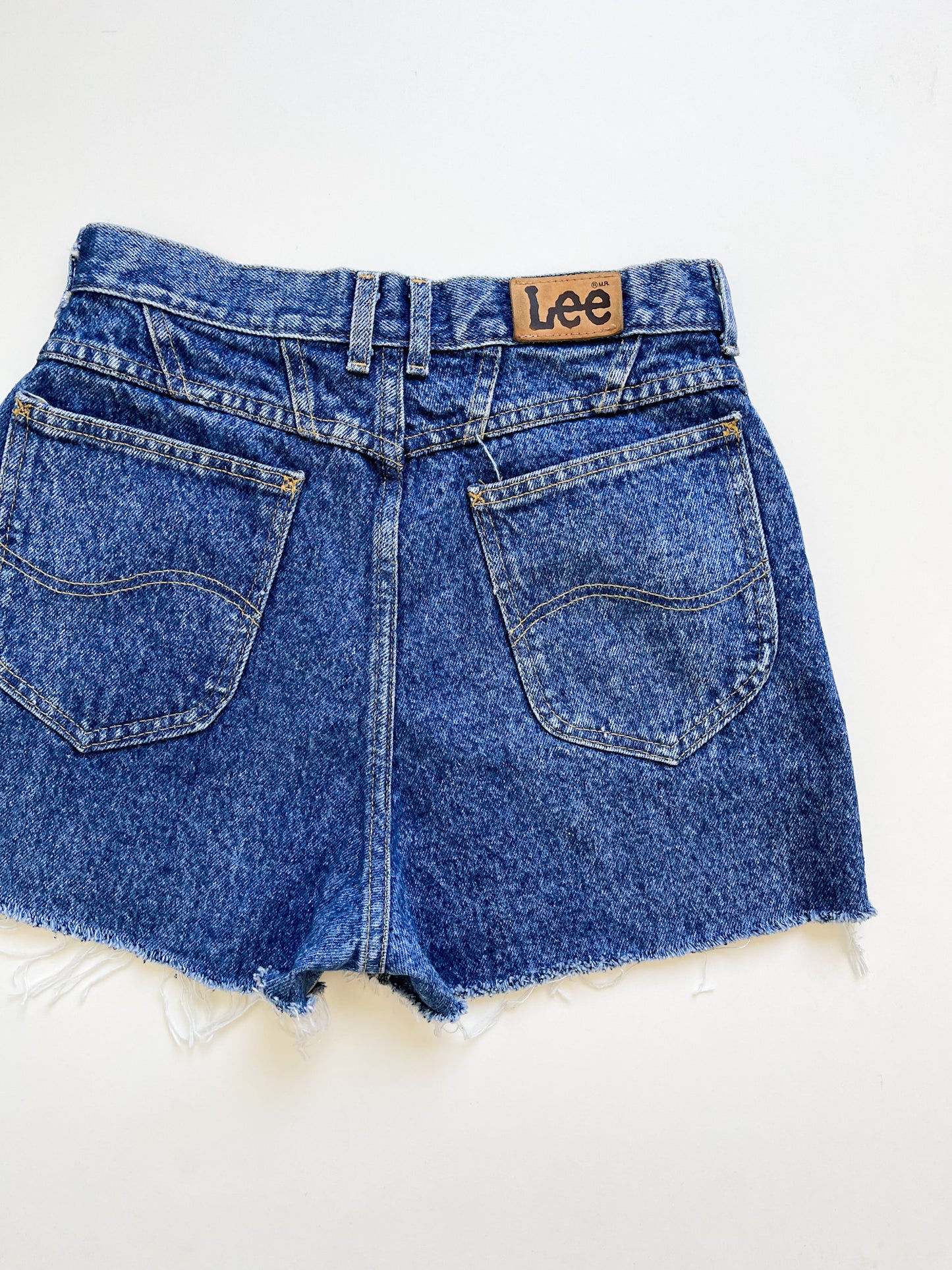 Vintage Lee Acid Wash Denim Shorts - 27" Waist