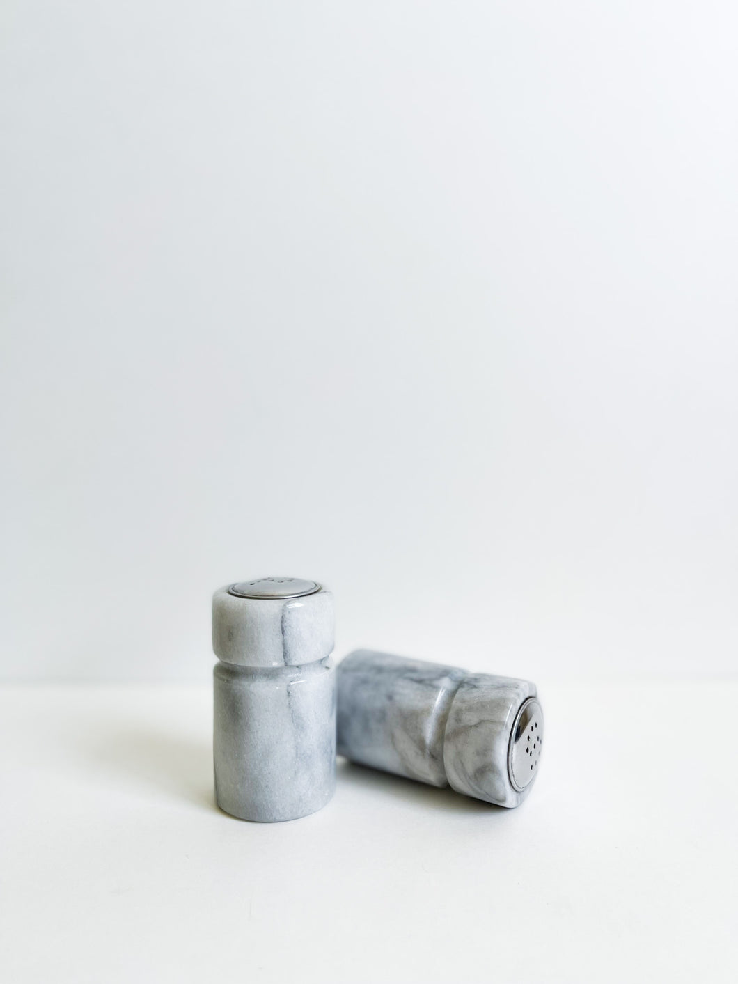 Marble Salt + Pepper Shaker Set