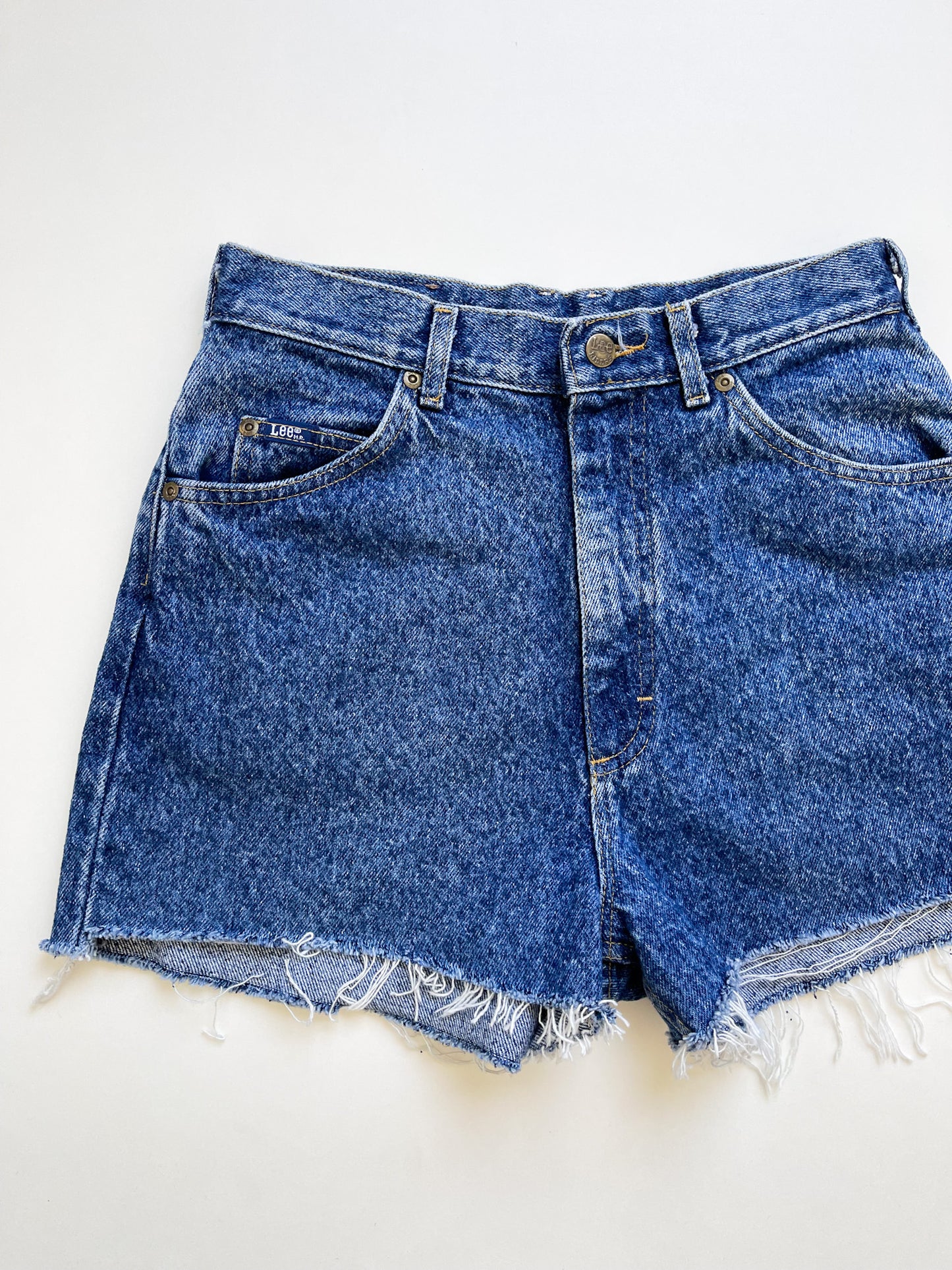 Vintage Lee Acid Wash Denim Shorts - 27" Waist