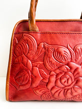 Load image into Gallery viewer, Patricia Nash Paris Rose Tooled Satchel
