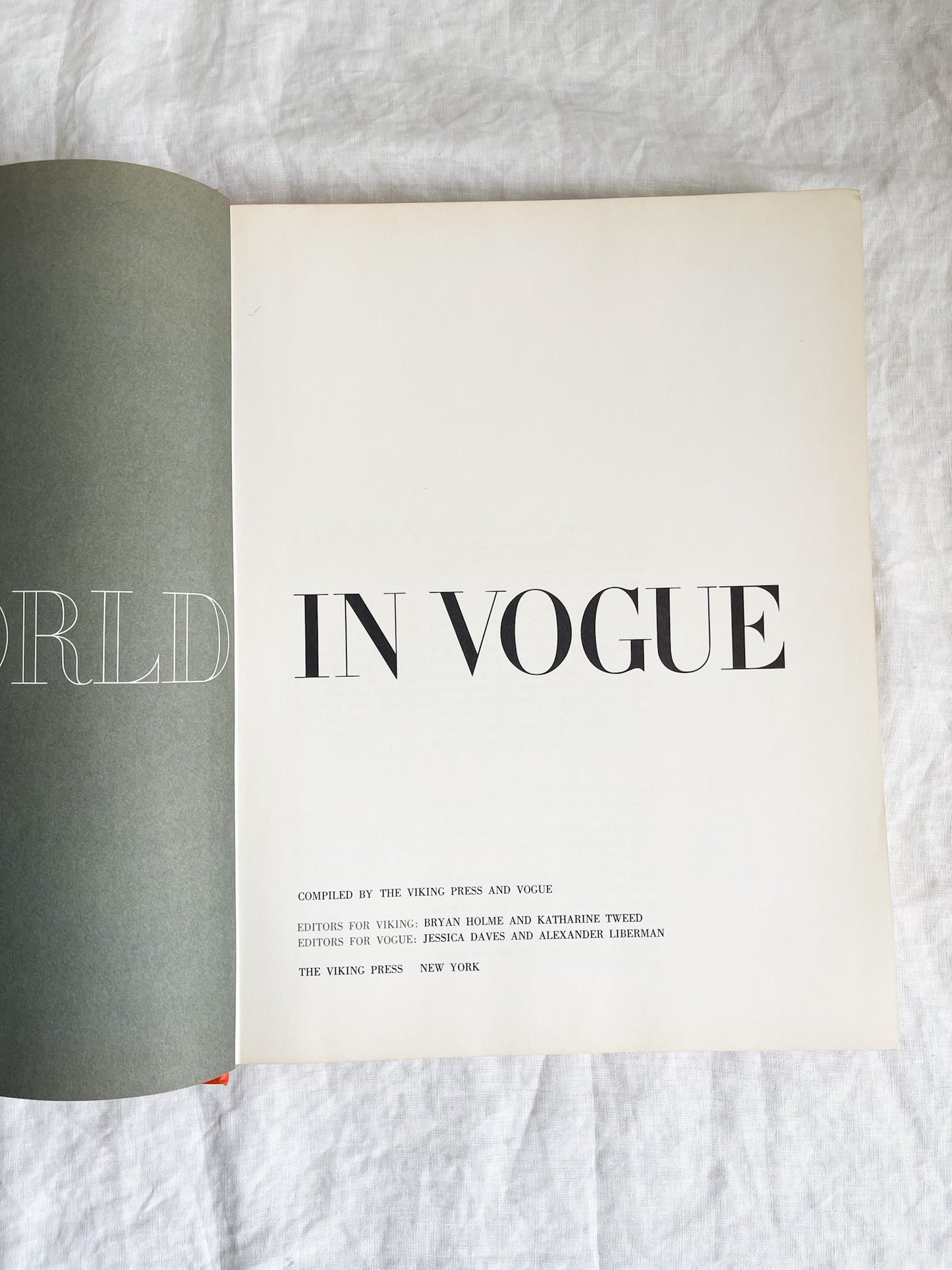 Vintage Book "The World In Vogue"